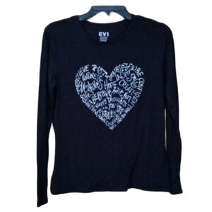 Ev1 long sleeve t-shirt small black believe love